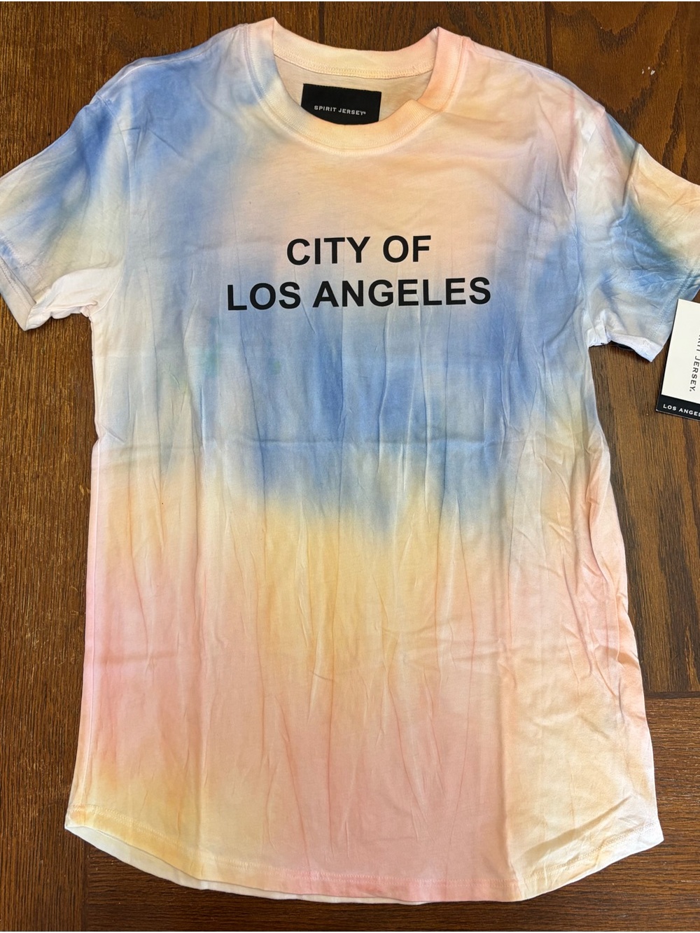 Women’s Spirit Jersey "City of Los Angeles" Pastel Tie-Dye Tee Sz M NWT A13